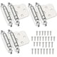 thumbnail image 1 of Pack de 6 bisagras de cierre automático con tornillos, gabinetes de armario de cocina, bisagras de acero con acabado cromado, bisagras para armario de cocina Feliz Sencillez, 1 of 5