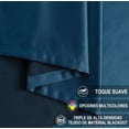 thumbnail image 3 of Cortinas Blackout Para Recamara Sala Elegantes 270X215Cm 2 Paneles Aislamiento Térmico y Reducción De Ruido Tela Impermeable Modelo Azul Oscuro, 3 of 4