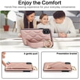 thumbnail image 5 of Allytechgroup 2024 New Trendy Back Case Cover for Apple iPhone XS Max, Premium PU Leather Luxury Design with Ring Holder Stand Bracket Bumper Shockproof Phone Case for Girls Women, Rosegold, 5 of 8