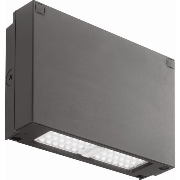 Lithonia Lighting 11.1" LED Wall Pack Outdoor Light Fixture, Building Wall Light, 4000K Cool White, MVOLT 120-277V, IP66, Bronze (WPX1 LED P2 40K MVOLT DDBXD M4) CA3