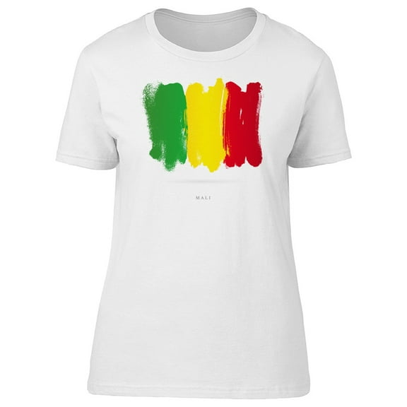 Flag Of Mali Painted With Brush T-Shirt Men -Image by Shutterstock, Male 3X-Large