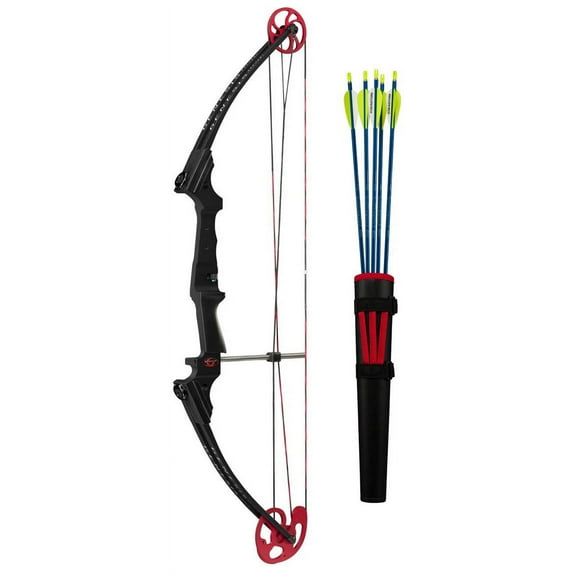 Open Box Genesis Original Archery Compound Bow/Arrow Set, Left Handed, Black