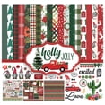 thumbnail image 1 of Inkdotpot Collection Thème de Noël Rouge Vert Papier de Scrapbook Double Face Kit de Papier Cartonné 12"x12 Pouces Pack de Papier pour Fabrication de Cartes avec Feuille d'Autocollants - 16 Pages - Rouge & Vert, 1 of 4