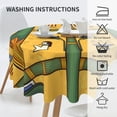 thumbnail image 6 of XMXT Waterproof Round Table Cloth, Vintage Hieroglyphics Print Tablecloth Polyester Table Cover for Home Kitchen Dining Party Room Decor, 60 inches, 6 of 8