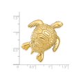 thumbnail image 4 of 14k Yellow Gold Sea Turtle Pendant for Women with Textured Shell, Ocean-Inspired Nature Jewelry Symbolizing Endurance and Protection, Hawaiian Coastal Marine Accessory, 4 of 6