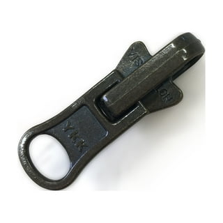 Zipper Repair Kit - #5 Brass YKK Zipper Pulls - Slider with Bell Pull Style - Fancy Zipper Slider Replacement - 12 Pulls per Pack - Made in The United