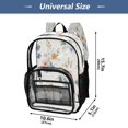 thumbnail image 4 of PVC Transparent Backpacks Clear Backpack for Travel and Outings Delicate Pastel Floral Pattern, 4 of 7