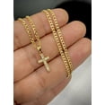 thumbnail image 2 of primejewelry269 CZ Cross Pendant Curb Chain Necklace, Gold Filled, 16”, 2 of 7