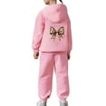 thumbnail image 7 of Hoodies for Teen Girls Fall Sets 2 Piece Outfits Sweatshirts Trendy Preppy Cheetah Print Bow Hoodie, 7 of 7