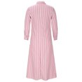 thumbnail image 5 of Henpk Summer Dresses for Women Striped T Shirt Dress Casual Midi Dress Short Sleeve Sundress with Pockets Fashion Casual Sexy Pockets Printing Summer Button Long Sleeve Dress Pink L, 5 of 8