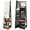 Purple, variant on Gymax 64'' Jewelry Cabinet Armoire w/ 3-Color Lights Adjustable Shelves & Wheels Black