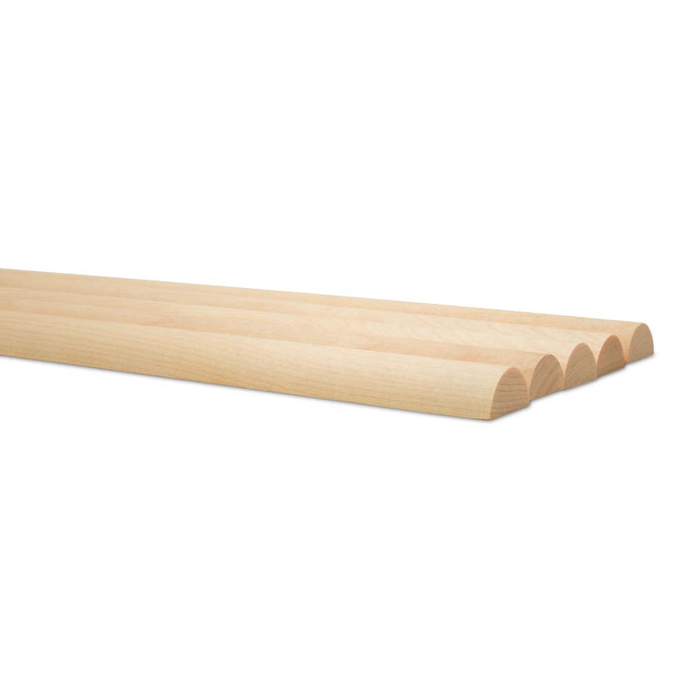Split Wooden Dowel Rods 36-inch x 3/4-inch, Pack of 50 Unfinished for Slatted Wood Panel Crafts & DIY Accent Wall, by Woodpeckers