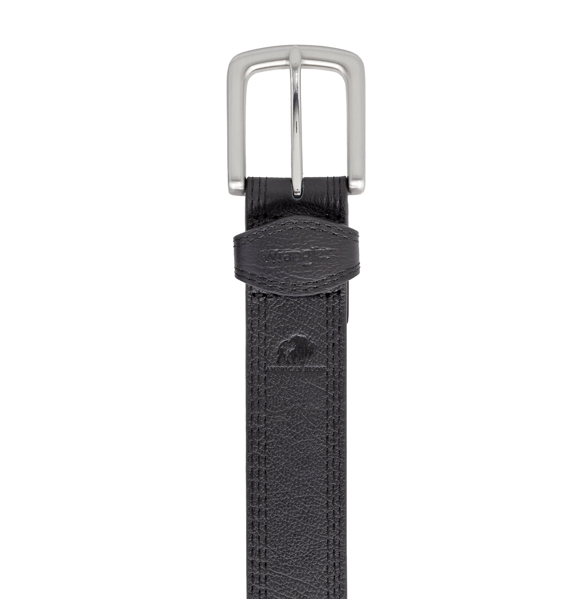 Men's Wrangler 38mm Bison Leather Belt with Triple Stitching