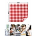 thumbnail image 4 of Red White Plaid Cloth Napkins Set of 4 Reusable Dinner Napkins, Modern Farmhouse Buffalo Check Gingham Cocktail Napkin Washable Table Napkins for Wedding/Holiday Party/Baby Shower 20"x20", 4 of 7