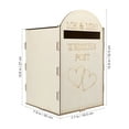 thumbnail image 4 of 1Pack Decorative Wedding Box Rustic Wedding Post Box Light Yellow 33.1x20.3x20.3In Wood Bamboo Card Holder, 4 of 8
