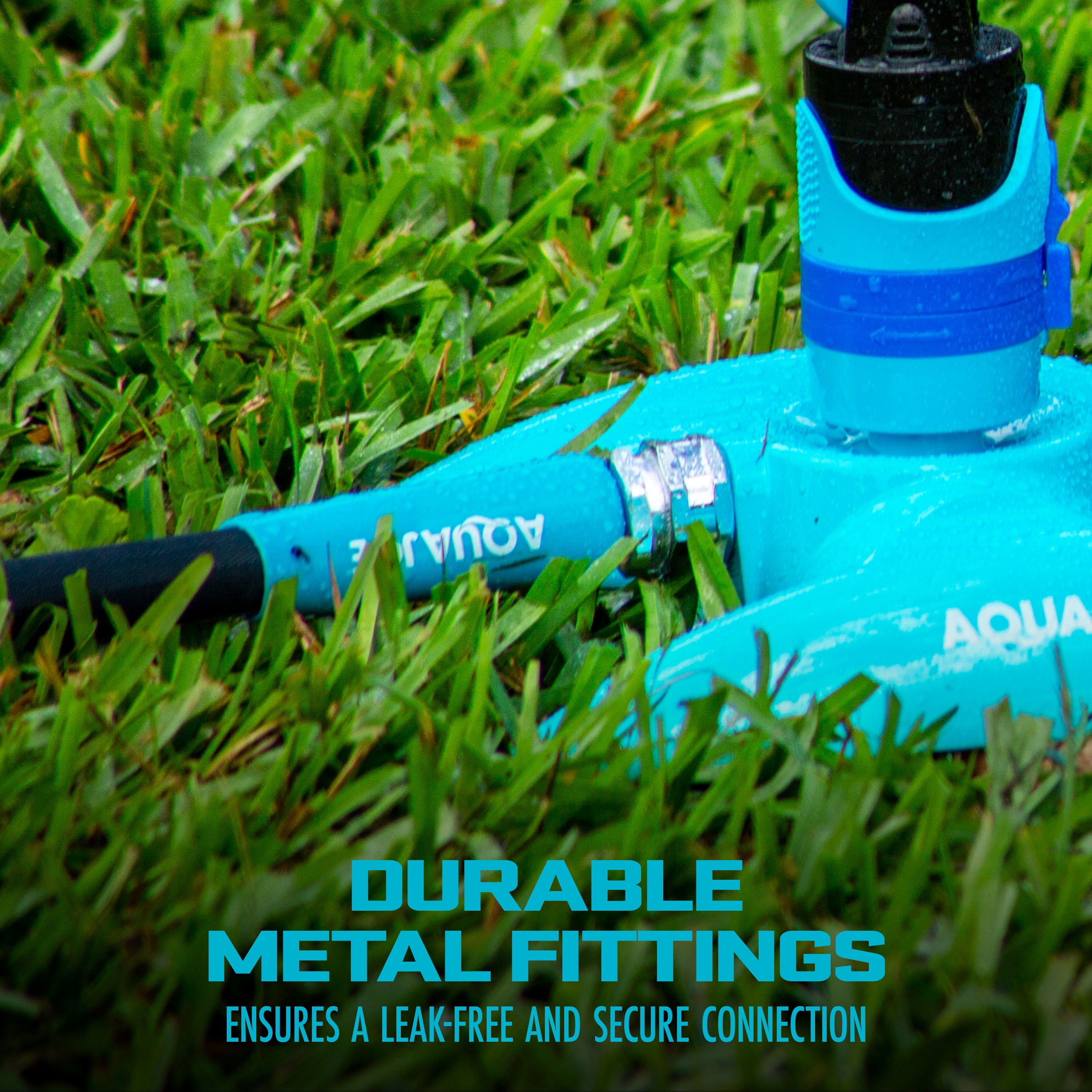 Aqua Joe 4-Pattern Turbo Drive 360º Sprinkler, Customizable Coverage, 3,740 Sq. ft. Max Coverage