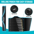 thumbnail image 5 of Extra Long Anti-Slip Ratcheting Wrench Set, 9-Piece Metric Wrench Set with Rolling Pouch, 5 of 6