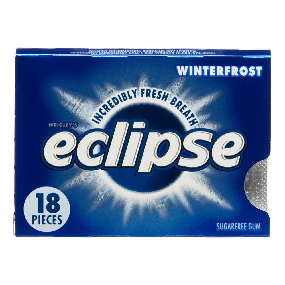Eclipse Chewing Gum, Mint, 18 Count Tear Pack (Pack of 8)