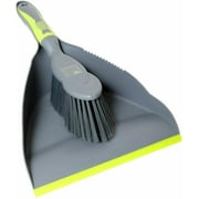 Elitra Handy Dustpan and Brush Set for Home Kitchen Floor, Gray Green