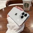 thumbnail image 1 of Funda de teléfono chapada cuadrada de lujo Original para iPhone 11, 12, 14, 13 Pro Max, Mini, XS, XR, X, 8, 7 Plus, SE 2022, cubierta trasera transparente, 1 of 4