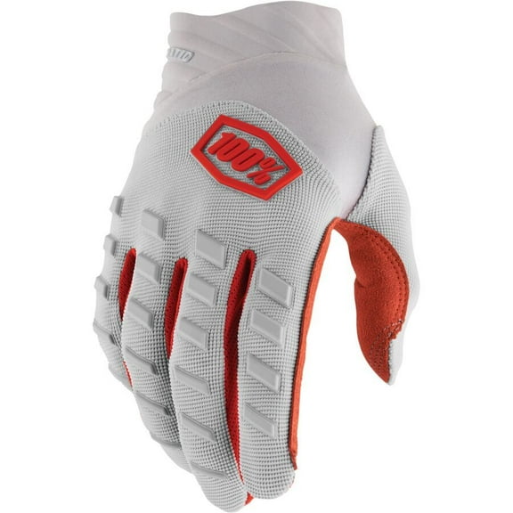 100% Airmatic Gloves (Large, Silver)