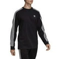 thumbnail image 3 of Adidas Men's Long Sleeve Shirt Adicolor Classics 3-Stripe Ribbed Crewneck Shirt, White, S, 3 of 3