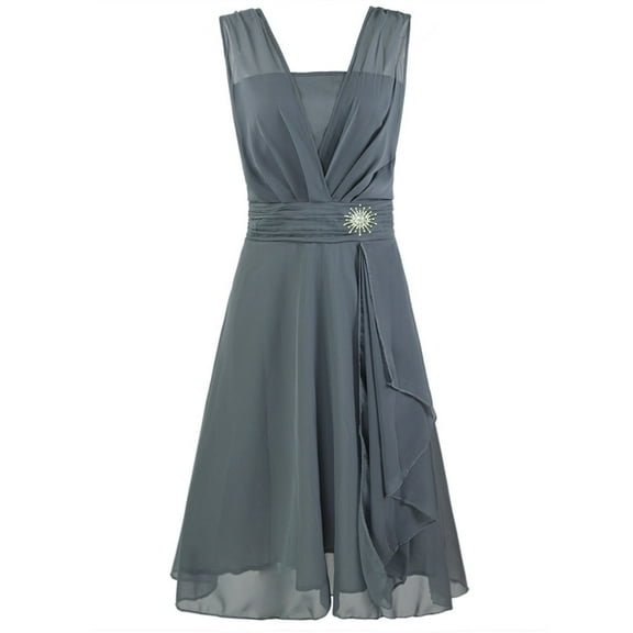 Rutainlusire Womens Dresses Women Formal Wedding Bridesmaid High-waist Party Ball Prom Gown Cocktail Dress