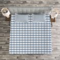 thumbnail image 3 of Ambesonne Geometric Quilted Bedspread Set 3 Pcs, Diamond Line Modern, Queen Size, Slate Blue White Blue, 3 of 3
