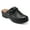 Black Leather, variant on Penelope Women's Braided Strap Leather Clogs Color: Medium Brown Leather Size: 12