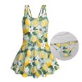 thumbnail image 6 of Tutolipy Lemons Pattern Girls Beach Swimsuit, Stretchy Sleeveless Bathing Suit for Teen Girls Kids, Sleeveless Bodysuit Design Childrens Swimwear Size 8-9 Years, 6 of 8