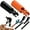 Black+Orange, variant on Leaf Blower Air Booster, Universal Leaf Blower Nozzle Attachment, Cordless Leaf Force Air Booster for 2–4 Inch Blower Tubes, Easy to Install Airflow Accelerator (Black)