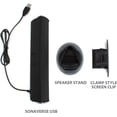 thumbnail image 3 of USB Speakers for Laptop Computer - USB Powered Mini Sound Bar with Clip-On Portable External Speaker Design for Monitor, One Cable for Digital Audio Input and Power (Black), 3 of 8