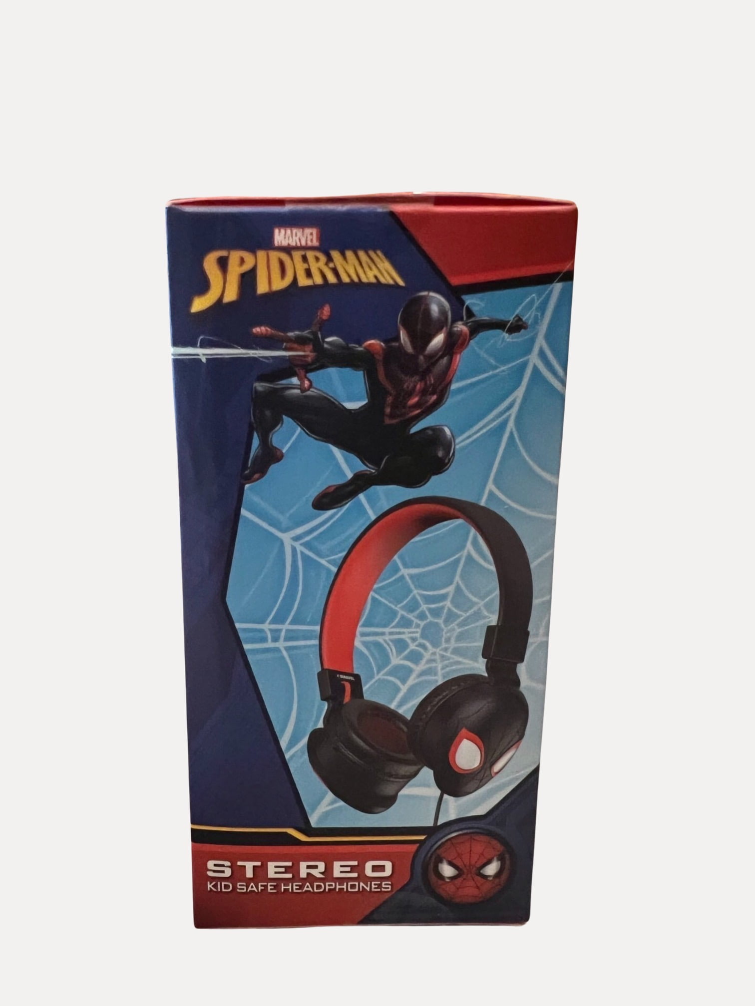 Spider-Man Child's Casual Listening On-Ear Headphone, Black & Red