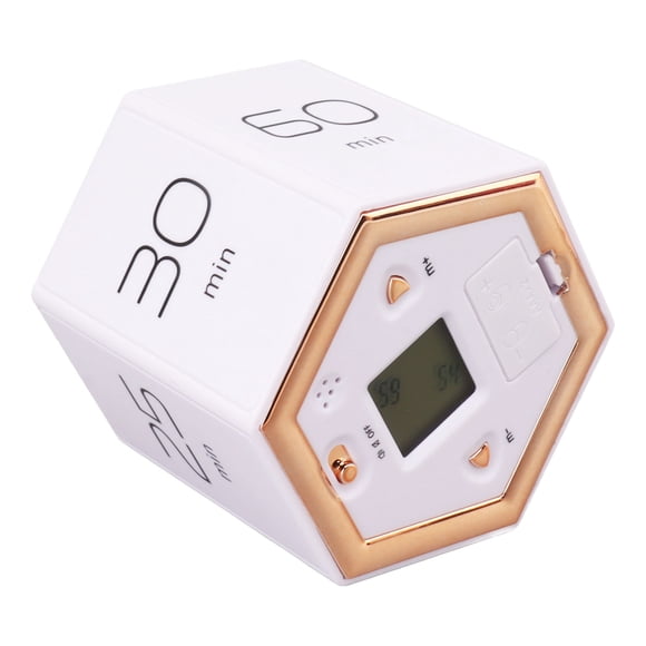 Flip Timer, Magnetic Pomodoro Timer with Mute Alarm Function Adjustable Cube Timer for Classroom Cooking Studying Working