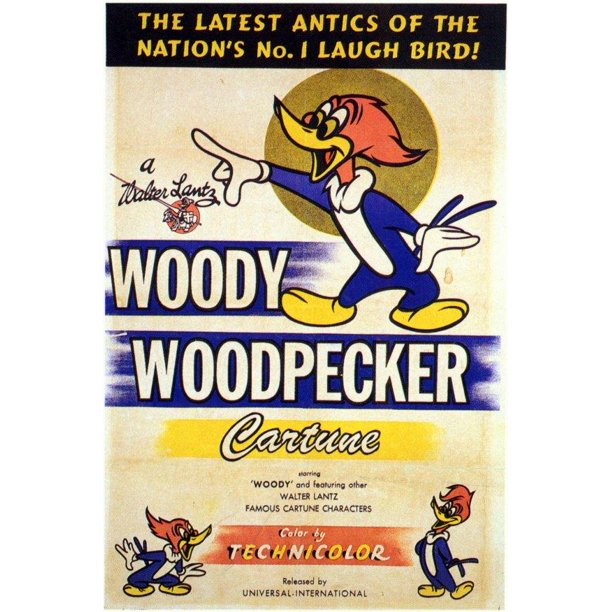 Woody Woodpecker 1950 11x17 Movie Poster Walmart Com