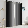 thumbnail image 2 of Black Grey Ombre Blackout Curtains for Bedroom,Room Darkening Curtains for Living Room,52x63 Inch,2 Panels, 2 of 7