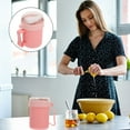 thumbnail image 1 of Nestingho 1Jgo Vaso De Desayuno Rosa Con Para Leche Cereal Y Sopa Portátil, 1 of 8