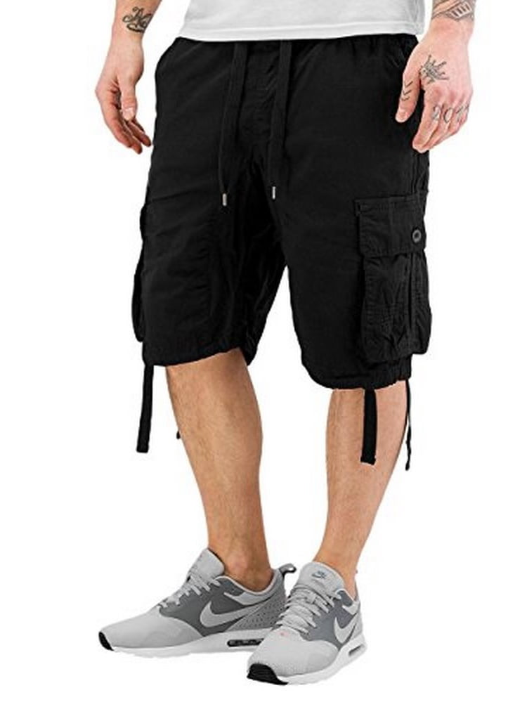 mens twill jogger shorts