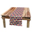 thumbnail image 1 of Geometric Table Runner, Colorful Arrangement of Half Circle Shapes Illustration with Sixties Inspirations, Dining Room Kitchen Rectangular Runner, 3 Sizes, by Ambesonne, 1 of 2