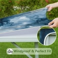 thumbnail image 6 of Blue White Marble Pattern Square Fitted Tablecloth with Elastic Edge,Square Table Cover,Washable Elastic Table Cover for Home Kitchen Party Decor 34"x34", 6 of 6