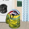 thumbnail image 5 of 50L Extra Large Popup Hamper Collapsible Laundry Basket With Zippered Lid 15.7x18.5in Vineyard, 5 of 7