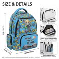 thumbnail image 5 of Xixirimido Cartoon School Boy Alphabet Stationery Print Kids Backpacks for Boys, 17 Inch Large Capacity Backpack Toddler Elementary Schoolbag for Teens Students Lightweight Durable Bookbag, 5 of 8