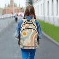 thumbnail image 6 of FORMRS Kids School Backpack Elementary Student Unisex Travel Bookbag with Reflective Stripes, Beige Rainbow Clouds, 6 of 7