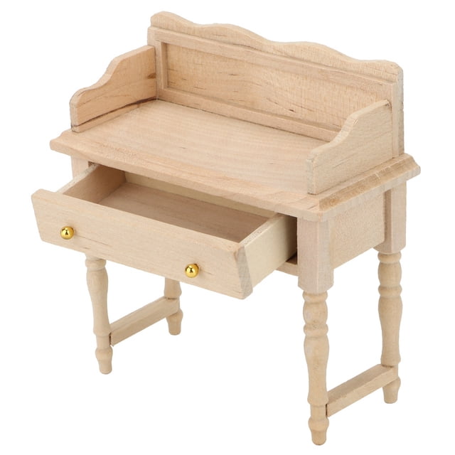 Muebles De Casa De Muñecas Modelo En Miniatura Escritorio De Madera ANGGREK