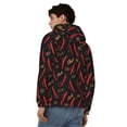 thumbnail image 4 of Kdxio Hot Chili Print Men Hoodies Casual Hoodies for Men with Zip Pockets Full Zip Long Sleeve Sweatshirt Sports Hooded Jacket-Large, 4 of 5