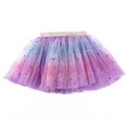 thumbnail image 3 of Faldas con estampado de estrellas para niñas, faldas de fiesta, vestido de princesa de malla de verano para cumpleaños diario, 3 of 3