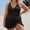 Black, variant on Daiosportswear Plus Size Women One Piece Swim Dress Tummy Control Swimsuits Twist Front Bathing Suit Body Shaping Swimwear,Swimwear for Women Black XL(XL)