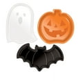 thumbnail image 2 of ChicYu 3 Plastic Serving Trays Hallow-een Party Supplies Dessert Pumpkin Ghost Bats Candy Display Spooky Theme Decorations Celebration D, 2 of 5