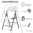 thumbnail image 4 of Sillas Plegables Plasticas Reforzadas Blancas Apilables para Fiestas y Reuniones en Interior y Exterior 8 Piezas, 4 of 9