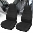 thumbnail image 3 of BIBABLYKE Black Oxford Cloth Car Seat Cover Front / Rear Seat Cushion Cover Waterproof Full Wrap Seat Protector,Universal, 3 of 7